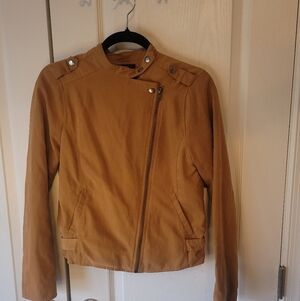 Camel Brown Women's Moto Jacket. Perfect Condition. Size S.